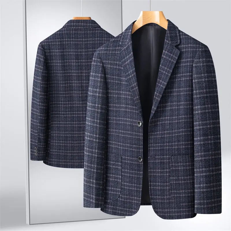 2025 New Business Dinner Gentleman Slim Gentleman Group Dress Fashion Men British Style Dress Best Man Plaid Plaid Plaid Blazer