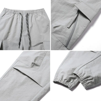 Hiking Men Pant Breathable Waterproof Trousers Elastic Waist Camping Pant Women Slant Pockets Travel Pant Outdoor Sports Pant