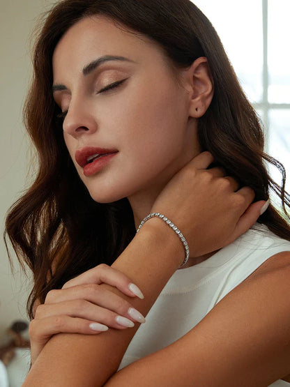 Authentic Plated Platinum 5 Colors Tennis Bracelet for Men Women Birthday Valentine's Day Gift Fashion Jewelry YIB051