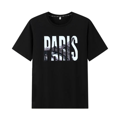 Popular T-shirt for Men Printed Tees Plus Size 110-175kg 6XL/7XL Fashion Summer Cotton Round Neck Short Sleeve Oversized Tops