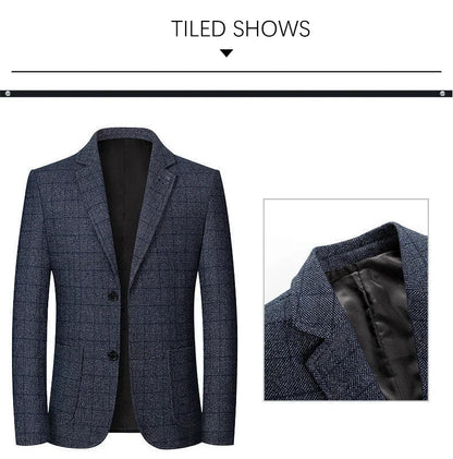 Brand 2026 Spring Blazers Para Men Retro Autumn Single Breasted Suits Blazer Mens Fashion Blazers Suits for Mens Luxury