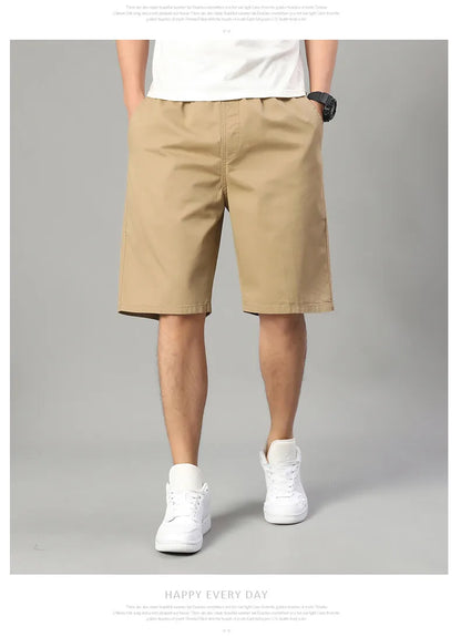Men's Elastic Waist Casual Shorts Summer Light Weight Sweat Shorts Relaxed Fit Work Shorts Loose Casual Jogger Short