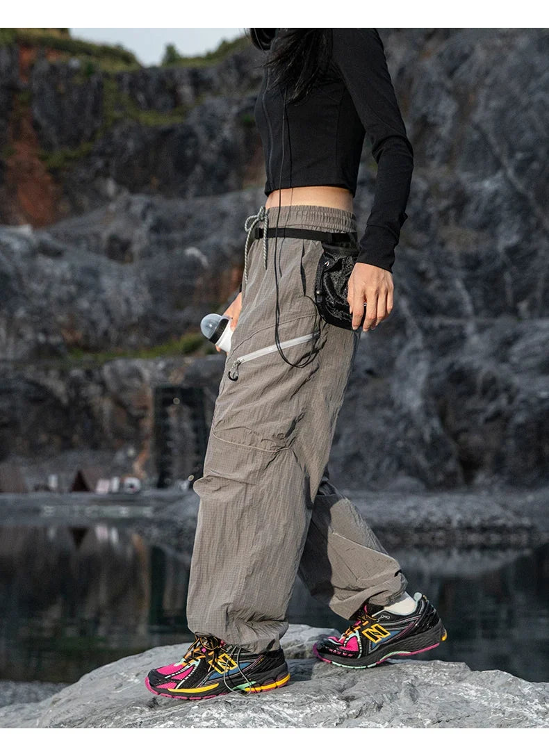 Male Hiking Pants Outdoor Waterproof Mountaineering Sports Trousers Autumn Elastic Waist Breathable Camping Fishing Cargo Pants