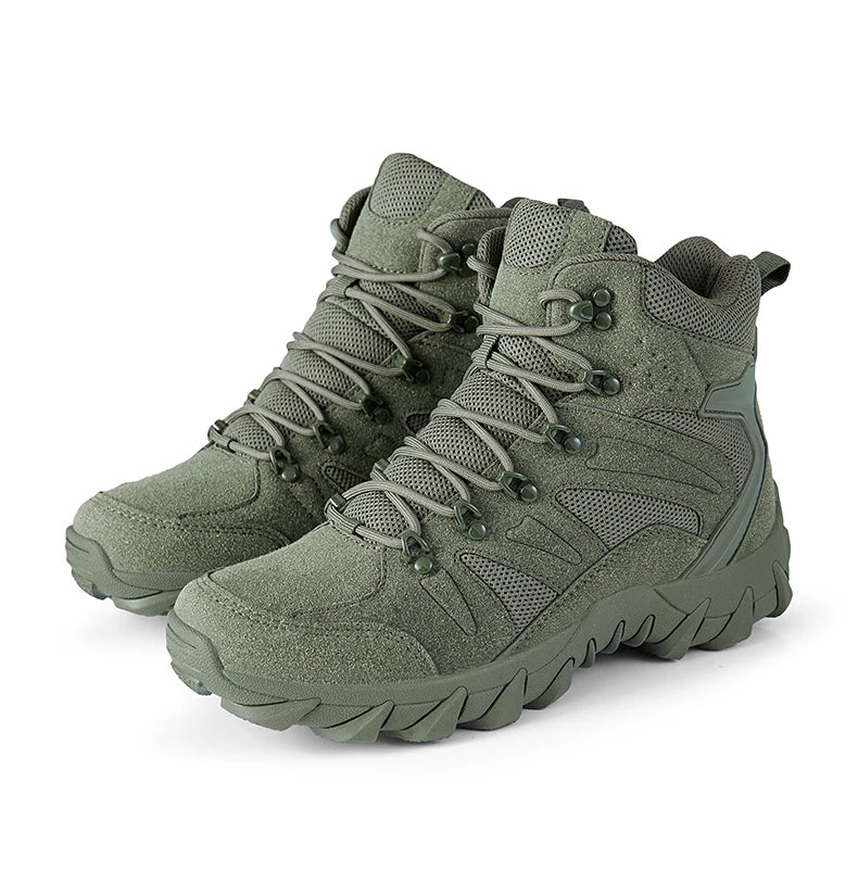 Men Boots Outdoor Combat Ankle Boot Tactical Boots for Man Anti-Slip Motocycle Boots Climbing Hiking Shoes Size 39-46