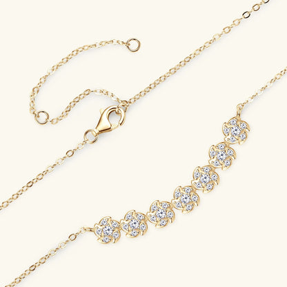Diamond Necklaces for Women, Dainty 14k Gold/925 Sterling Silver Choker Necklace Gold Plated Jewelry Trendy Gift