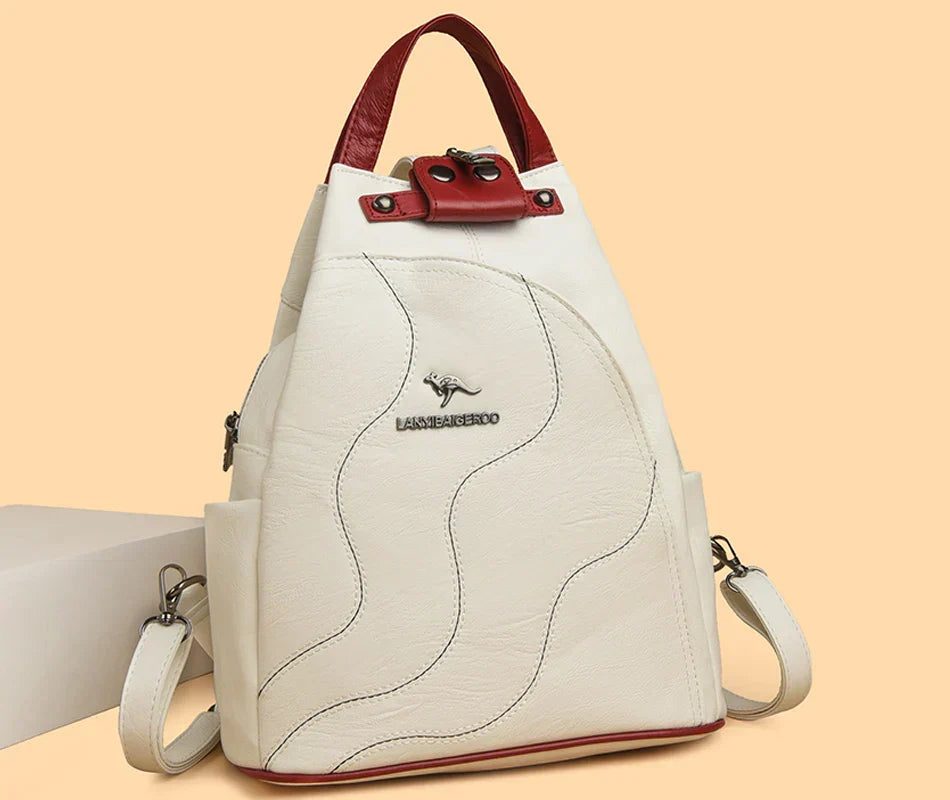 Women Leather Backpacks Zipper Female Chest Bag Travel Back Pack Ladies Bagpack Mochilas School Bags for Teenage Girls Sac A Dos