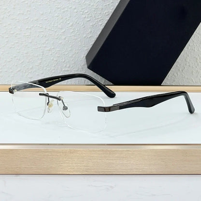 Luxury THE ARTIST I Rimless Sunglasses Alloy Acetate Designer Brand Fashion Design Irregular Square UV400 High Quality Men Women