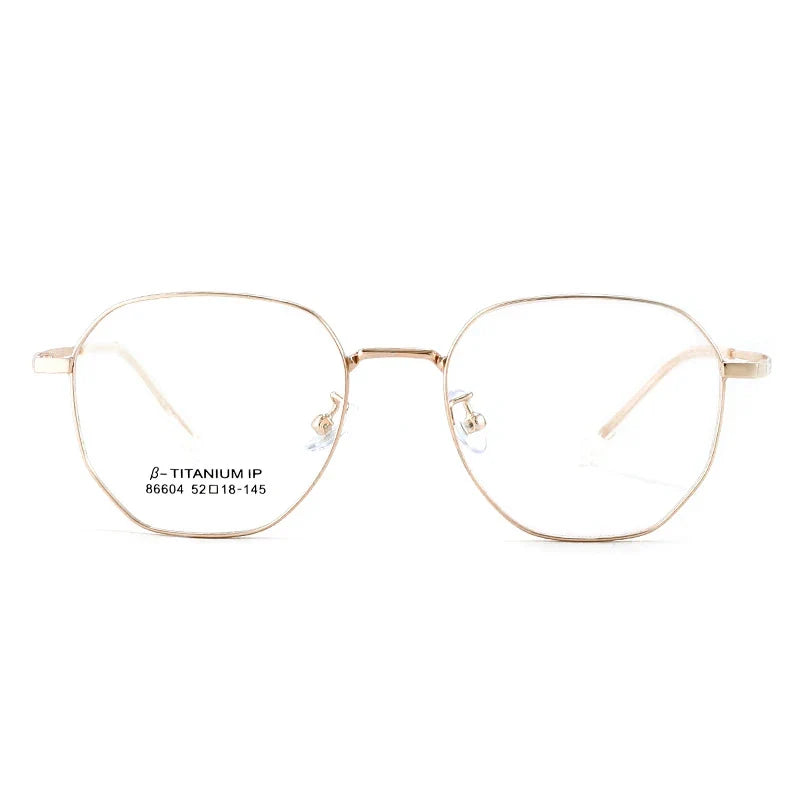 New Retro Simple Fashion Eyeglass Frames Semi Titanium Myopia Anti-Blue Light Glasses Customizable Prescription 86604