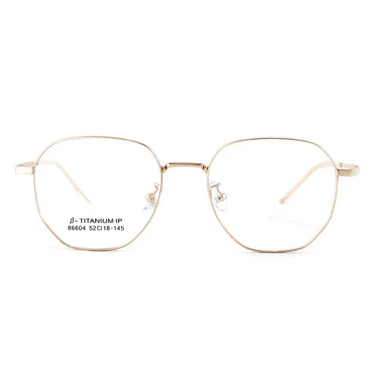 New Retro Simple Fashion Eyeglass Frames Semi Titanium Myopia Anti-Blue Light Glasses Customizable Prescription 86604