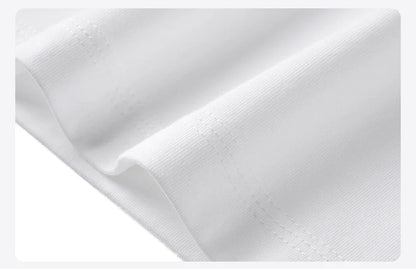 2026 Summer New Oversize 230gsm Sorona Cool Feeling Fabric Men Fashion Letter Print Tops High Quality Tees