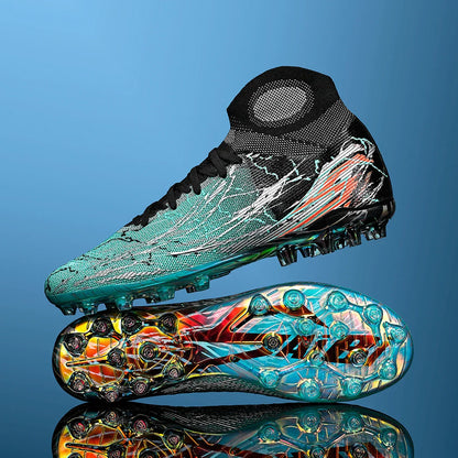 New football shoes men's anti slip boots AG/FG spikes professional match training shoes provide super strong grip