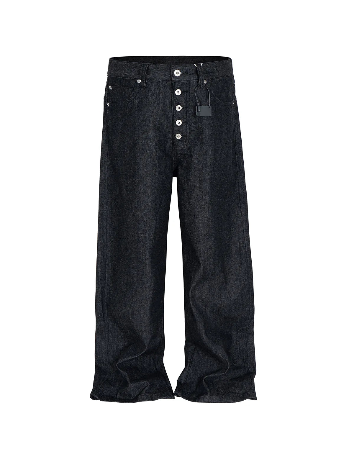 High Street Cleanfit Drak Blue Jeans for Men and Women Straight Vintage Casual Denim Trousers ZJ089
