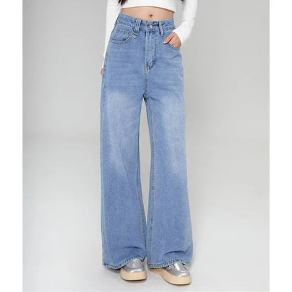 Summer Men Baggy Jeans Unisex Vintage American Style Straight Wide Leg Denim Pants Fashion Brand Hot Sale Casual Trousers