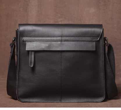 Luxury Brand Genuine Leather Shoulder Bag Men Crazy Horse Cowhide Messenger Bag Women Retro Crossbody Bag Trend Satchel Bag