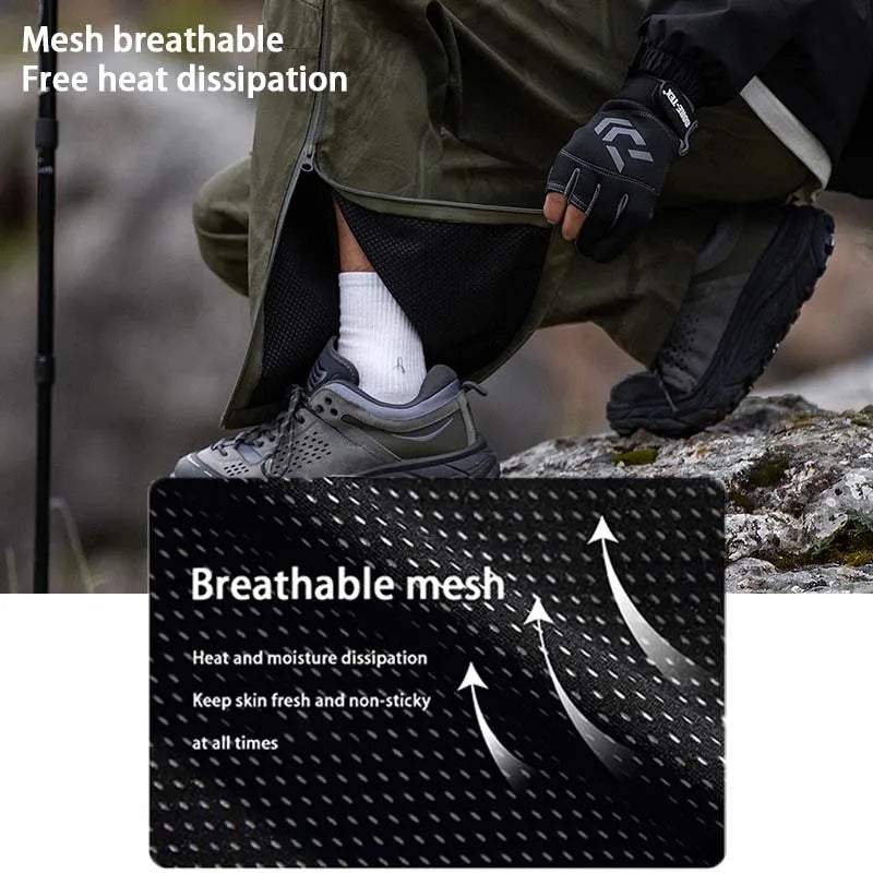 Men's Hiking Pants Waterproof Windproof Breathable Overalls Trousers Side Zipper Trekking Camping Outdoor Sport Camping Pants
