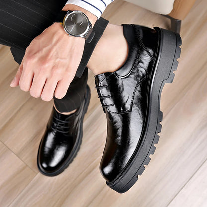 Men Comfortable Leather Work Shoes for Long Standing
