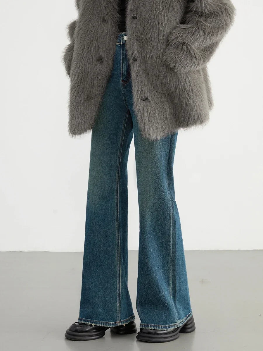 Women Jeans New High Waist Flare Denim Pants Micro Elastic Woman Trousers Horseshoe Pant Female Autumn Winter 2023