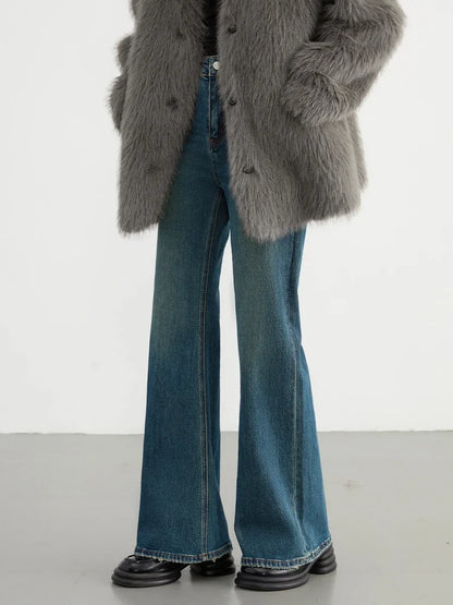 Women Jeans New High Waist Flare Denim Pants Micro Elastic Woman Trousers Horseshoe Pant Female Autumn Winter 2023
