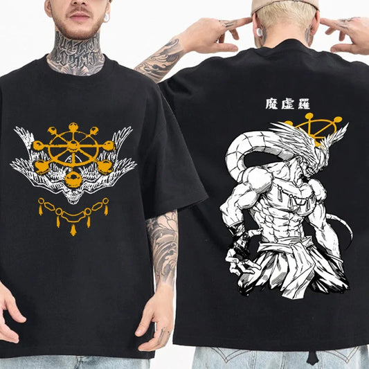 Anime Jujutsu-Kaisen Mahoraga T-shirt Man Woman Harajuku Short Sleeve O-neck Casual Shirt