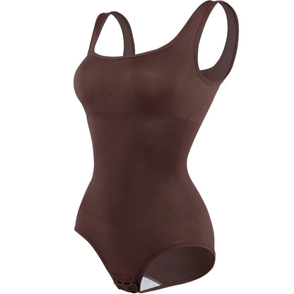 Women's Wide Strap Tummy Control Shapewear Bodysuit Comfortable Non-Slip Fitness Wear for Abdomen Toning Stylish Daily Wear Outf