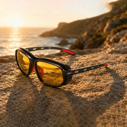 Polarized Fishing Sunglasses Men Soft Shockproof Side Foam Cushion Anti Glare UV400 Outdoor Cycling Driving Sports Glasses