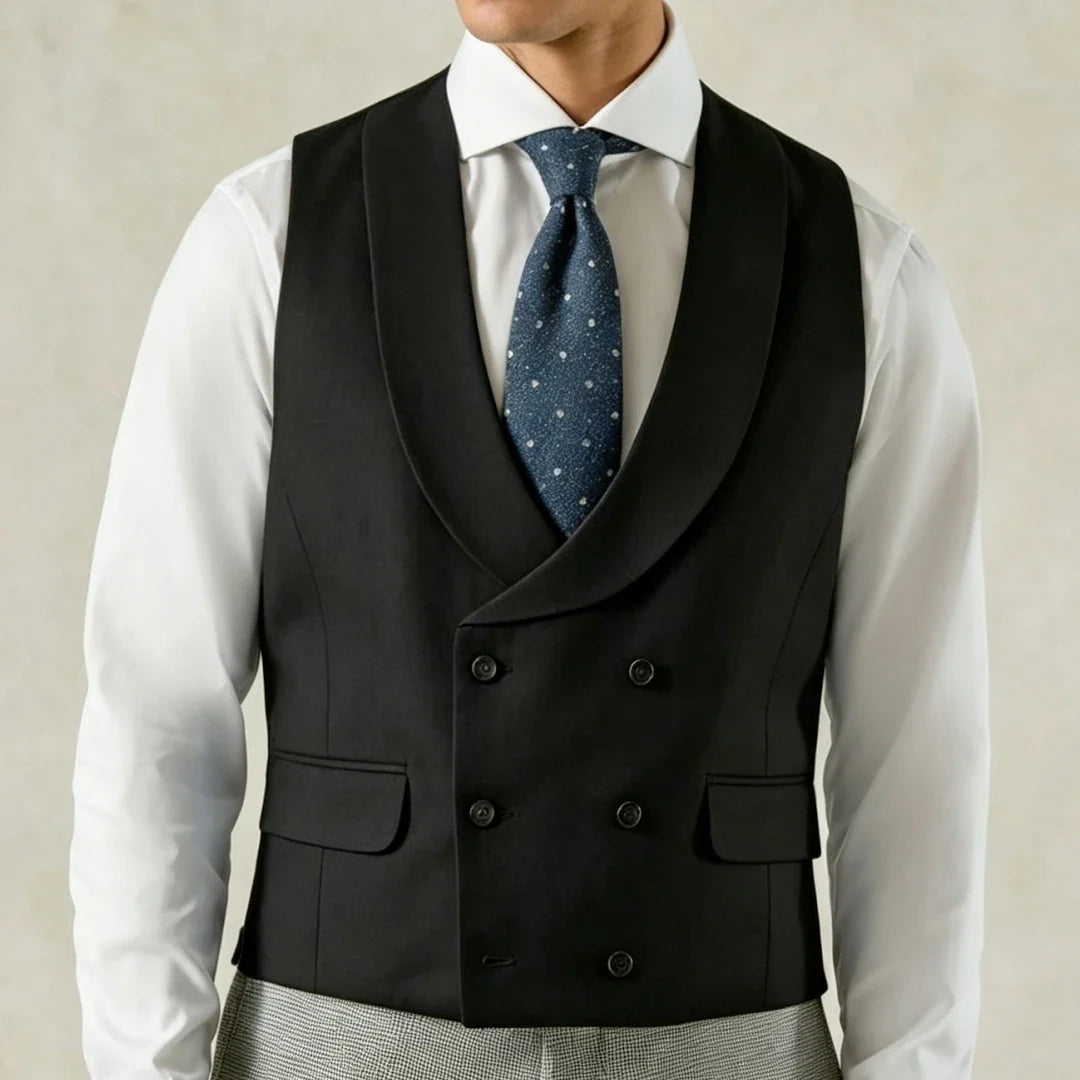 Men Vest Pink Solid Double Breasted With Lapel Waistcoat For Wedding Banquet Business Work Office Casual Daily Men Suit Vest