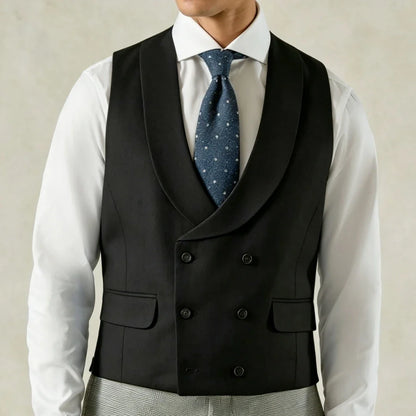 Men Vest Pink Solid Double Breasted With Lapel Waistcoat For Wedding Banquet Business Work Office Casual Daily Men Suit Vest