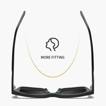 High Quality Thick Framed Acetate Fiber Myopia Sunglasses for Men and Women Luxury Square Design Driving and Fishing Sun Glasses