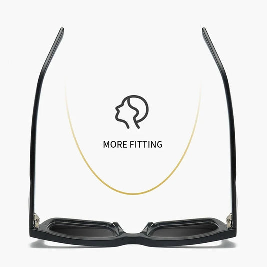 High Quality Thick Framed Acetate Fiber Myopia Sunglasses for Men and Women Luxury Square Design Driving and Fishing Sun Glasses