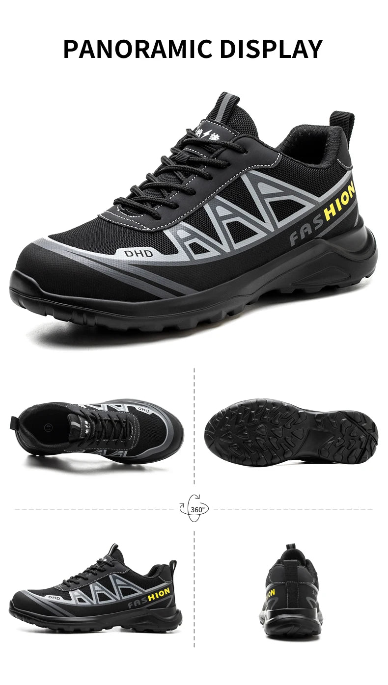 Work Safety Shoes Men Safety Boots Anti-smash Anti-puncture Work Shoes Sneakers Shoes Male Work Boot Indestructible