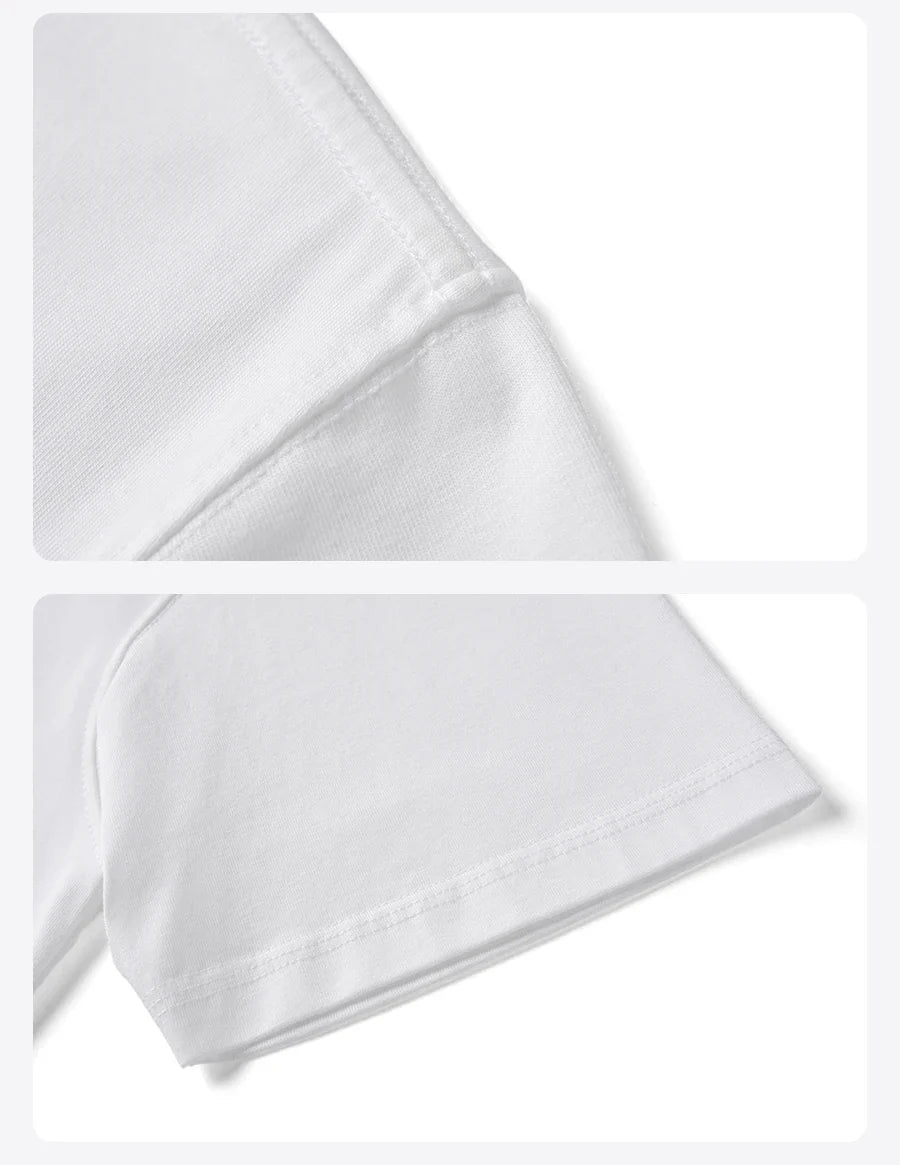 2026 Summer New Oversize 230gsm Sorona Cool Feeling Fabric Men Fashion Letter Print Tops High Quality Tees