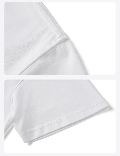 2026 Summer New Oversize 230gsm Sorona Cool Feeling Fabric Men Fashion Letter Print Tops High Quality Tees