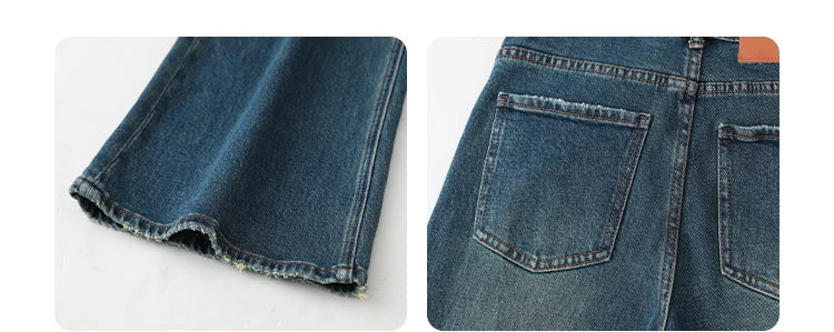 Women Jeans New High Waist Flare Denim Pants Micro Elastic Woman Trousers Horseshoe Pant Female Autumn Winter 2023