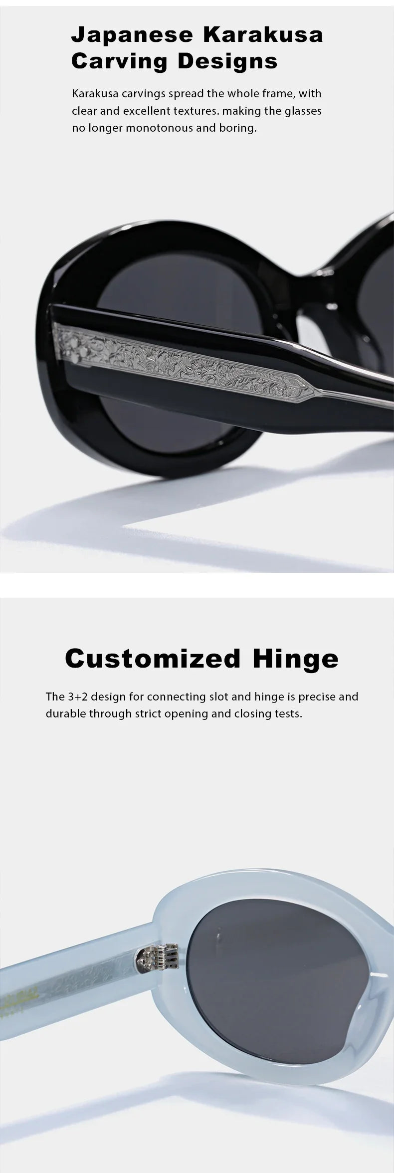 Top Quality Handmade Oval Acetate Men Women Vintage Sunglasses New Exquisite Design Sunglasses Outdoor UV400 Luxury Sunglasses
