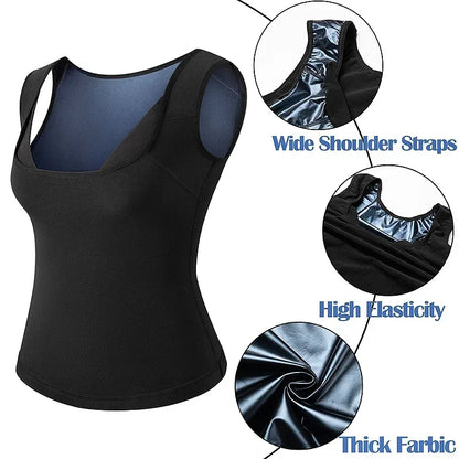 Suit for Women Body Shaper Heat Trapping Vest  Weight Loss Workout Shirt Tank Top Slimming Women Shapwear Training