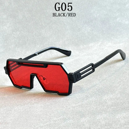 Steampunk Sunglasses For Men Vintage Designer Punk Fashion Glasses Retro One-Pieces Gafas De Sol Hombre Lunette De Soleil Homme