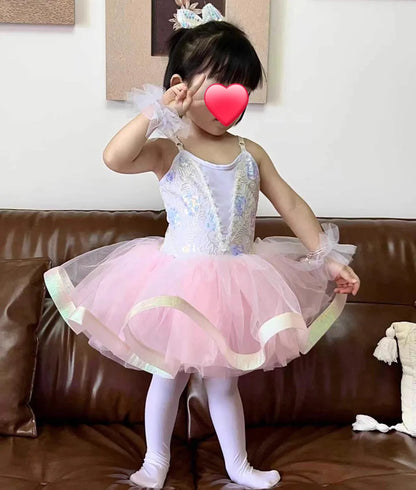 Children's Day Dance Dress Girl Ballet Princess Summer Dresses Girls Ballet Sequins Outfit Kids Clothes Vestidos Birthday Gift