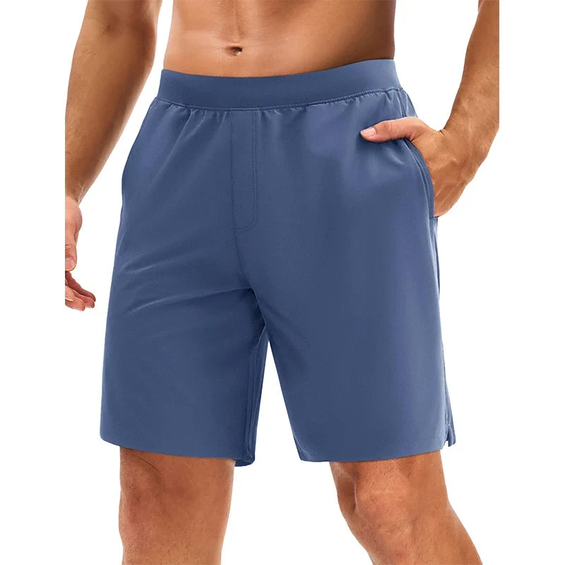 Men's UPF 50+ Athletic Running Shorts 8 inches Quick Dry Lightweight Workout Gym Sports Hiking Shorts with 3 Pockets