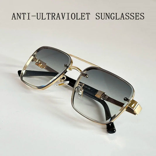 2025 New Square Sunglass Men Luxury Vacation Sunglasses Women Vintage Fashion Glasses Retro Shades Gafas De Sol Hombre Zonnebril