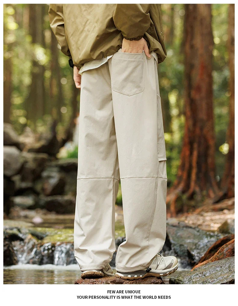 Male Hiking Pants Outdoor Waterproof Windproof Mountaineering Sports Pant Spring Autumn Zippered Pocket Fishing Camping Trousers