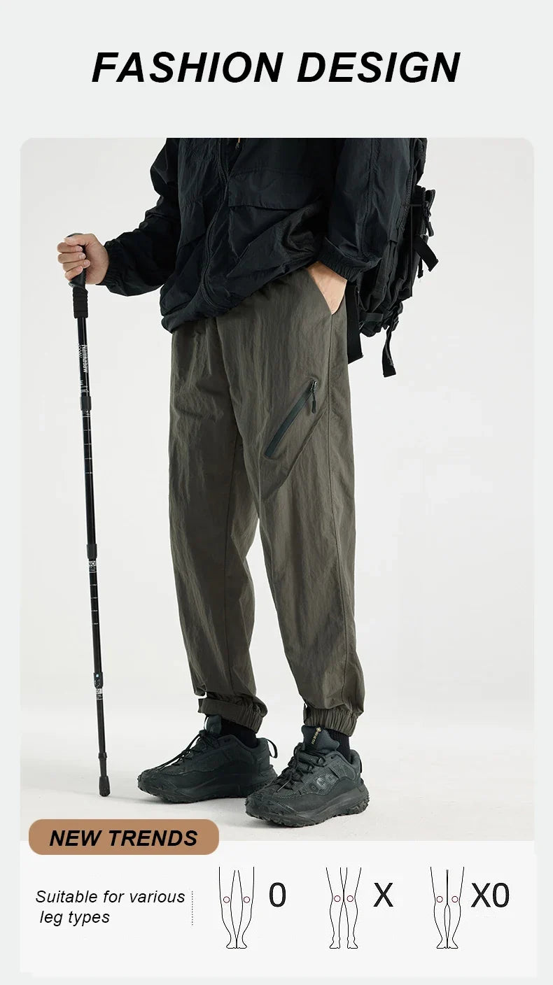 Men's Water-repellen Hiking Pants Quick Drying Fashion Cargo Pants Breathable Trousers Fishing Camping Outdoor Sport Pants