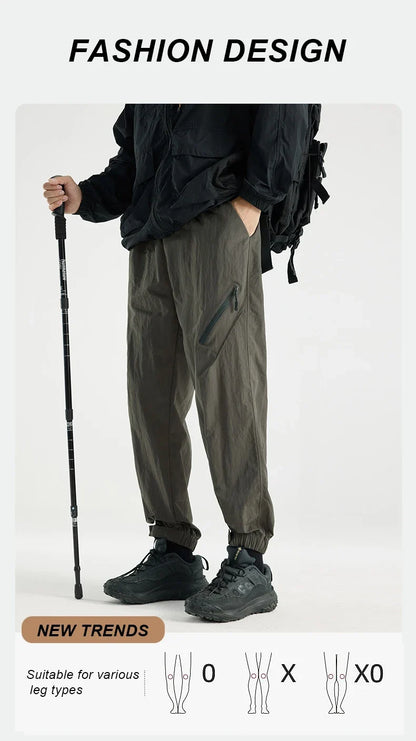 Men's Water-repellen Hiking Pants Quick Drying Fashion Cargo Pants Breathable Trousers Fishing Camping Outdoor Sport Pants
