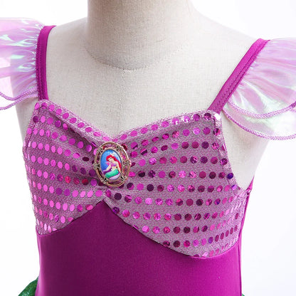 Summer Mermaid Dress Girls Kids Cosplay Dresses Princess Costume Perform Clothes Birthday Party Halloween Clothing