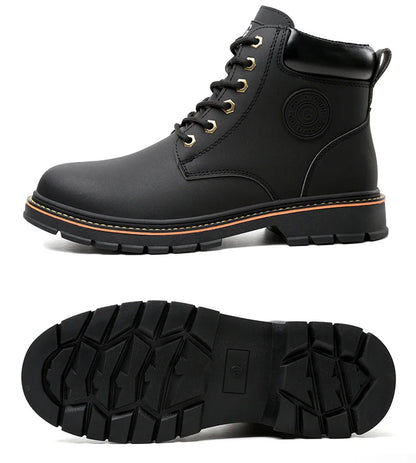 high-top Work Boots For Men Anti-smash Anti-puncture Work Shoes with Steel Toe leather safety shoes men for work waterproof shoe