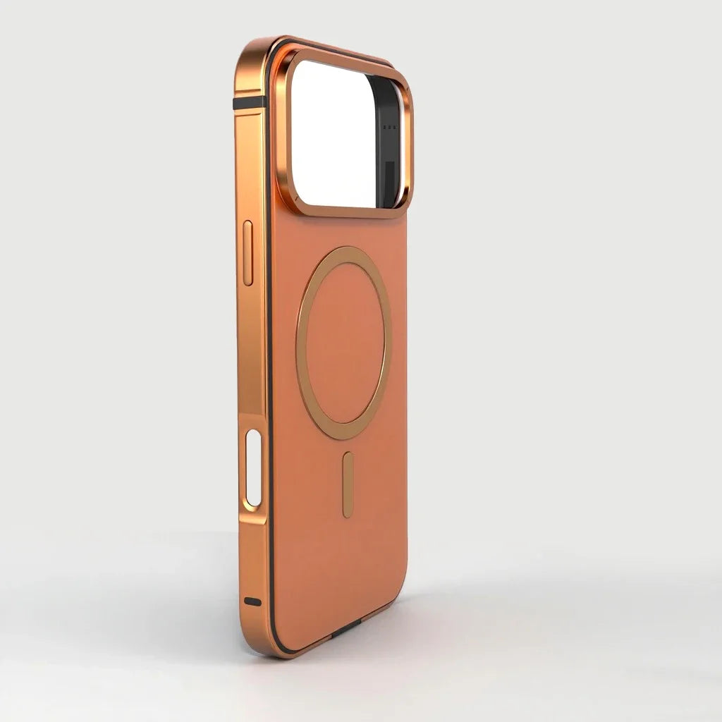 Magnetic Original Phone Case For iPhone 17 Pro Max 17Pro 16 15 Pro Max High End Metal Frame Anti Drop protective cover