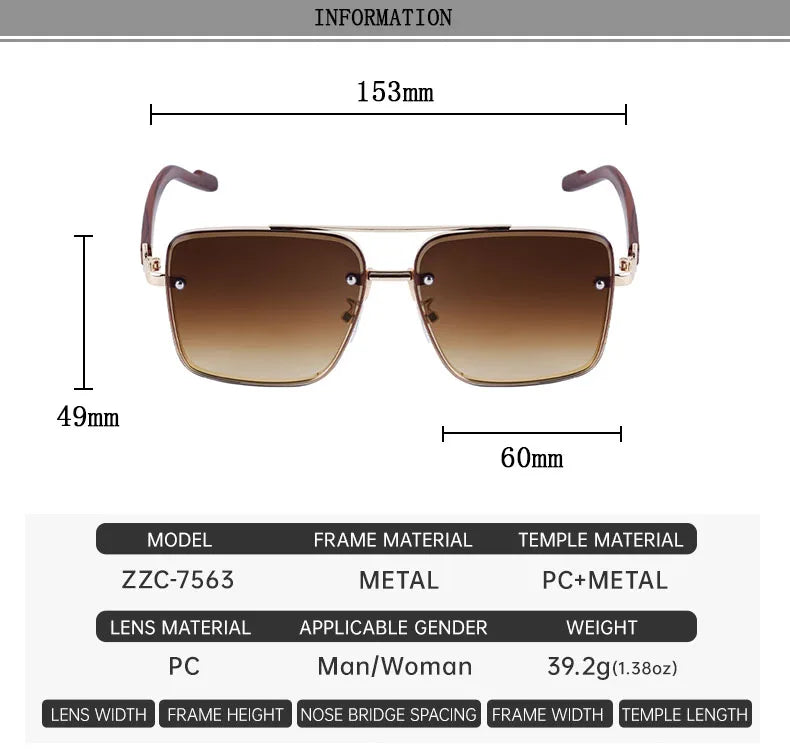 2024 Square Sunglasses For Men Vintage Sunglasses Women Trendy Vintage Fashion Glasses Dropshipping Gafas De Sol Hombre Okulary