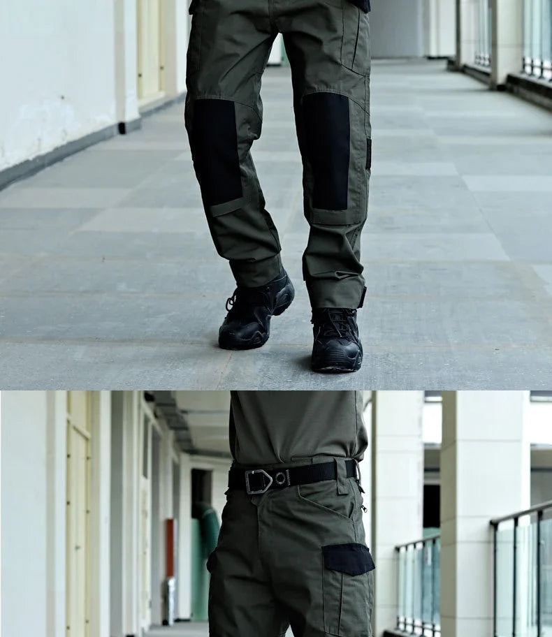 Cargo Pants Men Tactical Trousers Casual Multi Pockets Waterproof Pant Wear-Resistant Casual Trousers Outdoor Hiking Work Man