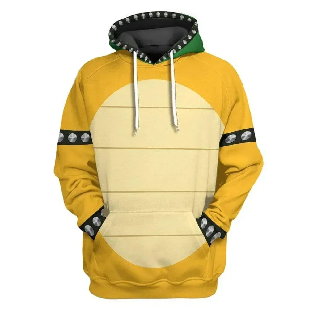 Men's Super Bros Pullovers Sweatshirt For Adult 3D Printed Casual Hooded Christmas Halloween Costume Outfits Man Anime Hoodie