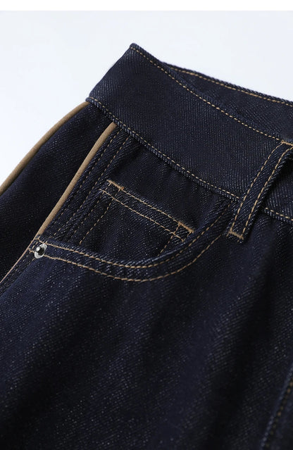 Jeans Pants For Woman 2025 Winter New Cotton Warm Medium And Low Waist Pants Wide Leg Loose Denim Trousers Women 12544157