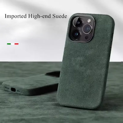 Premium Soft Suede Metal Camera Lens Protection Magnetic Phone Case for IPhone 16 15 14 Plus 13 12 Pro Max shockproof Back Cover